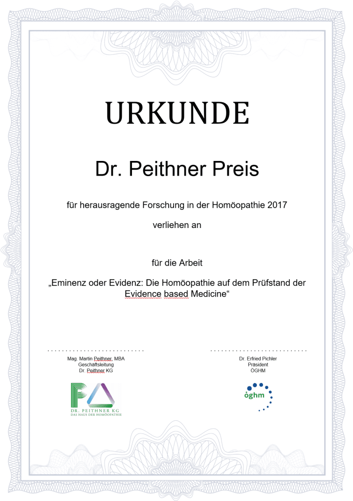 Dr. Peithner Preis 2018